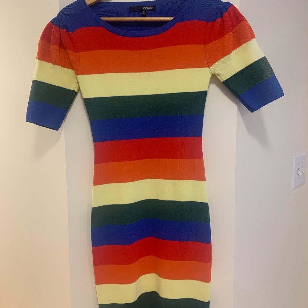 Rainbow Striped Dress